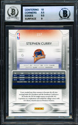 Stephen Curry Autographed 2009-10 Panini Prestige Rookie Card #157 Golden State Warriors BGS 9 Auto Grade Gem Mint 10 Beckett BAS #18113315