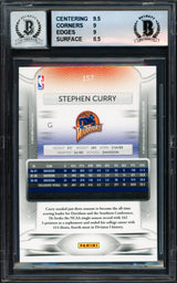 Stephen Curry Autographed 2009-10 Panini Prestige Rookie Card #157 Golden State Warriors BGS 9 Auto Grade Gem Mint 10 Beckett BAS #18113316
