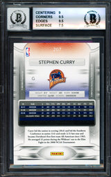 Stephen Curry Autographed 2009-10 Panini Prestige Rookie Card #207 Golden State Warriors BGS 8.5 Auto Grade Gem Mint 10 Beckett BAS #18113358