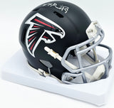 Michael Penix Jr. Autographed Atlanta Falcons Black Speed Mini Helmet Beckett BAS Witness #2W906733