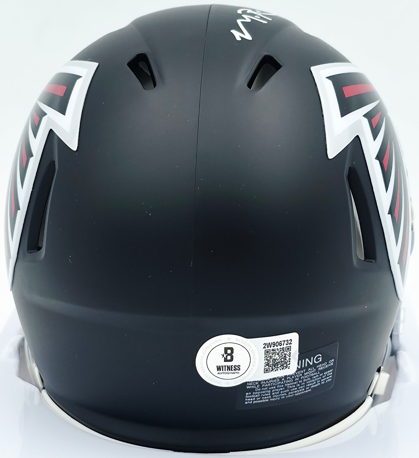 Michael Penix Jr. Autographed Atlanta Falcons Black Speed Mini Helmet Beckett BAS Witness #2W906732