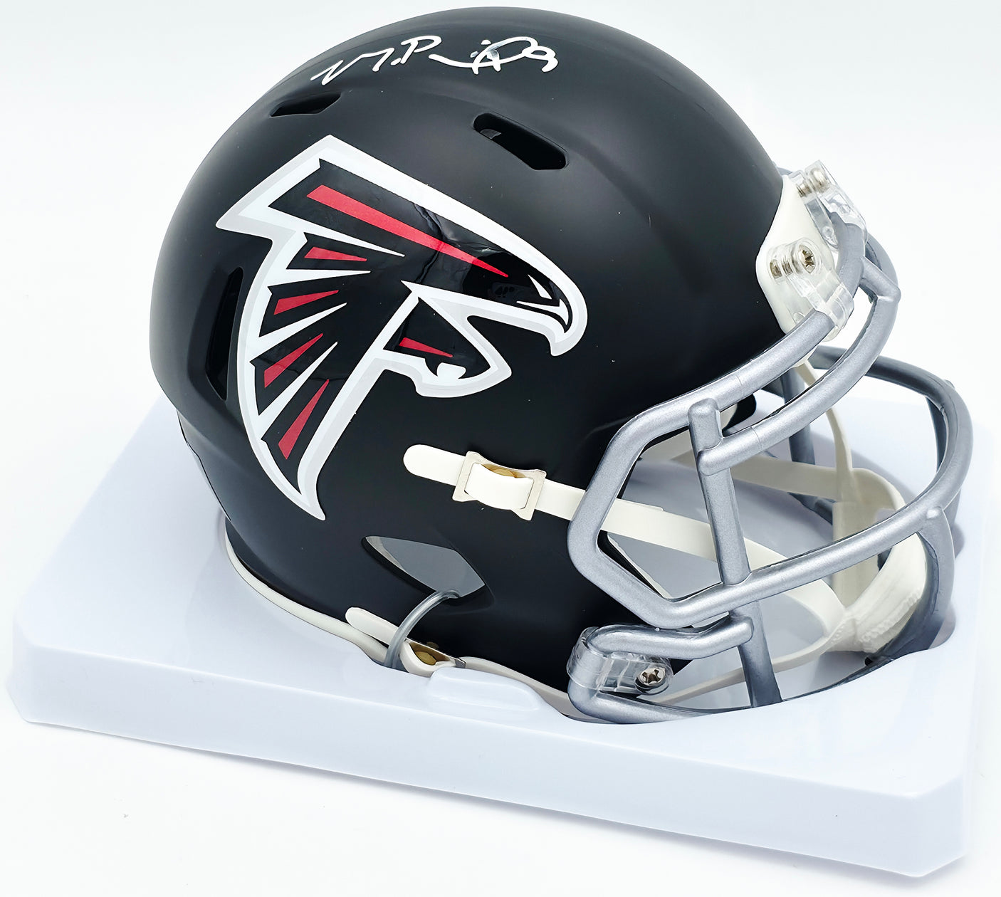 Michael Penix Jr. Autographed Atlanta Falcons Black Speed Mini Helmet Beckett BAS Witness #2W906756