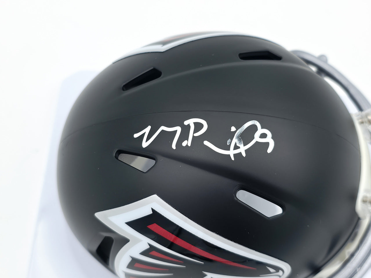 Michael Penix Jr. Autographed Atlanta Falcons Black Speed Mini Helmet Beckett BAS Witness #2W906756