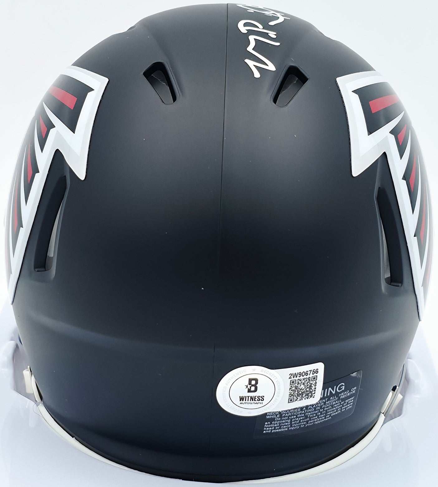 Michael Penix Jr. Autographed Atlanta Falcons Black Speed Mini Helmet Beckett BAS Witness #2W906756