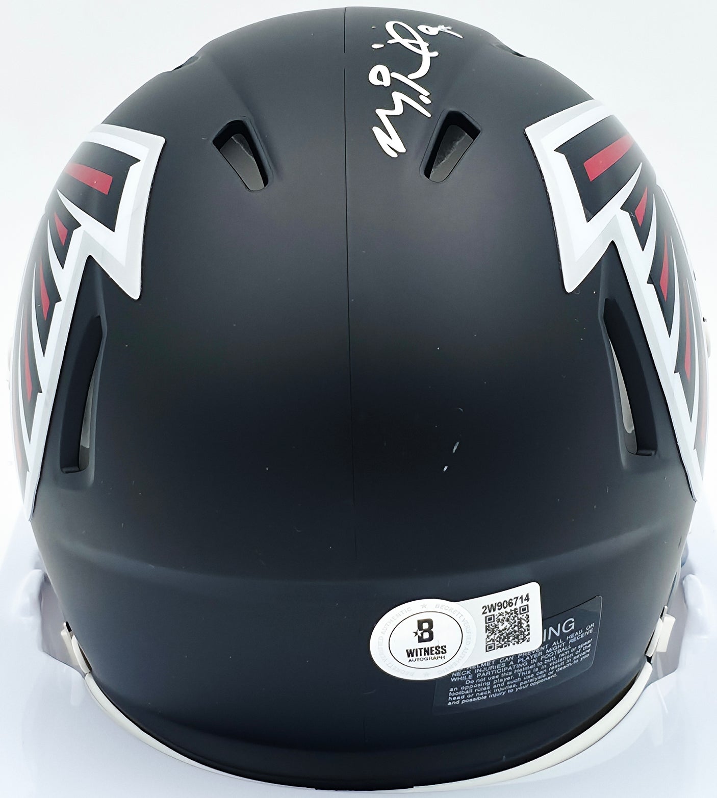 Michael Penix Jr. Autographed Atlanta Falcons Black Speed Mini Helmet Beckett BAS Witness #2W906714