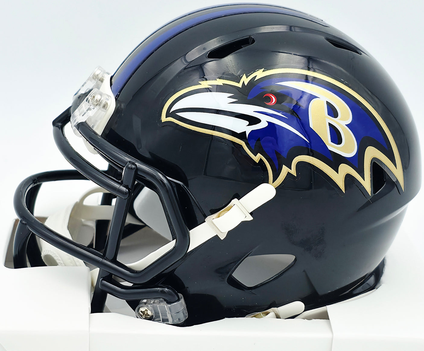 Terrell Suggs Autographed Baltimore Ravens Black Speed Mini Helmet Beckett BAS Witness #2W637321