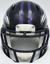 Terrell Suggs Autographed Baltimore Ravens Black Speed Mini Helmet Beckett BAS Witness #2W637332