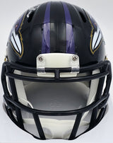 Terrell Suggs Autographed Baltimore Ravens Black Speed Mini Helmet Beckett BAS Witness #2W637289