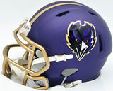 Terrell Suggs Autographed Baltimore Ravens Purple Speed Rave Mini Helmet Beckett BAS Witness #2W637228