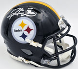 Hines Ward Autographed Pittsburgh Steelers Black Speed Mini Helmet Beckett BAS Witness #2W638754