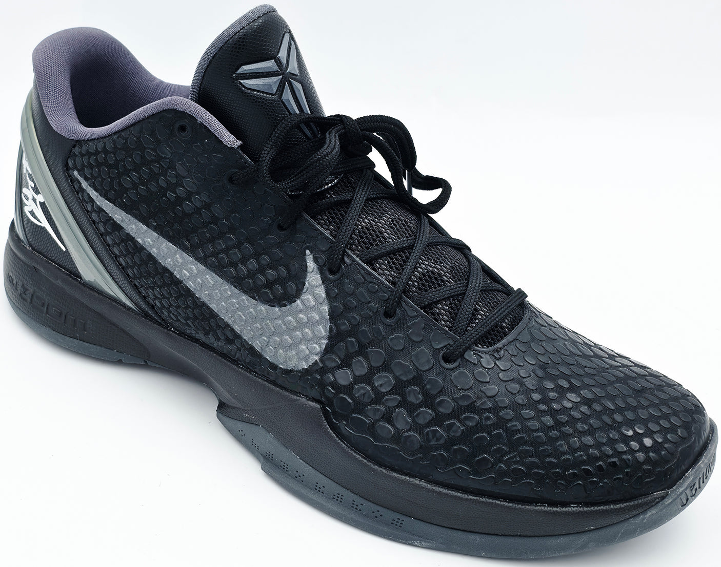 Kobe Bryant Autographed Pair of Black Nike Air Zoom VI Shoes Los Angeles Lakers (Dual Signed) PSA/DNA & #4/8 Panini Holo #PA10830