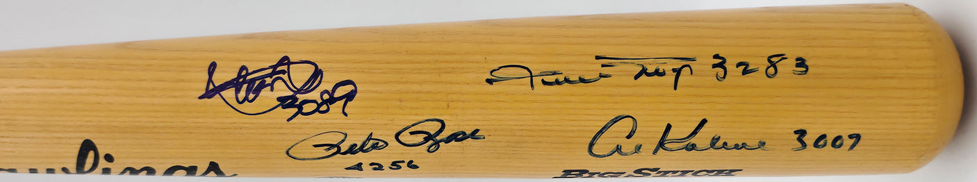 3000th Hit Club Multi-Signed Autographed Rawlings Baseball Bat With 9 Signatures Including Willie Mays & Hank Aaron Beckett BAS #AE31375