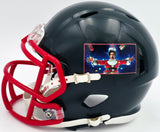 Chevy Chase Autographed Christmas Vacation Black Speed Mini Helmet Beckett BAS QR #AD34316