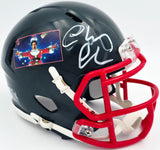 Chevy Chase Autographed Christmas Vacation Black Speed Mini Helmet Beckett BAS QR #AD34290