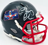 Chevy Chase Autographed Christmas Vacation Black Speed Mini Helmet Beckett BAS QR #AD34290