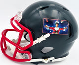 Chevy Chase Autographed Christmas Vacation Black Speed Mini Helmet Beckett BAS QR #AD34290