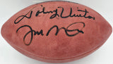 Johnny Unitas & Joe Montana Autographed Official NFL Leather Game Football Beckett BAS #A75810