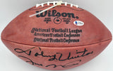 Johnny Unitas & Joe Montana Autographed Official NFL Leather Game Football Beckett BAS #A75810