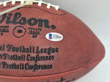 Johnny Unitas & Joe Montana Autographed Official NFL Leather Game Football Beckett BAS #A75810