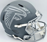 Michael Vick Autographed Philadelphia Eagles Slate Gray Full Size Replica Speed Helmet Beckett BAS Witness #2W94672