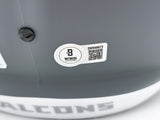 Michael Vick Autographed Philadelphia Eagles Slate Gray Full Size Replica Speed Helmet Beckett BAS Witness #2W94672