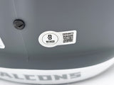 Michael Vick Autographed Philadelphia Eagles Slate Gray Full Size Replica Speed Helmet Beckett BAS Witness #2W94672