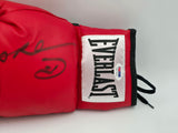 Boxing Greats Autographed Black Everlast Boxing Glove Signed By Sugar Ray Leonard, Thomas "Hitman" Hearns & Roberto Duran LH PSA/DNA #5A17049