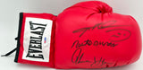 Boxing Greats Autographed Black Everlast Boxing Glove Signed By Sugar Ray Leonard, Thomas "Hitman" Hearns & Roberto Duran RH PSA/DNA #5A16137