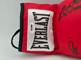 Boxing Greats Autographed Black Everlast Boxing Glove Signed By Sugar Ray Leonard, Thomas "Hitman" Hearns & Roberto Duran RH PSA/DNA #5A17055