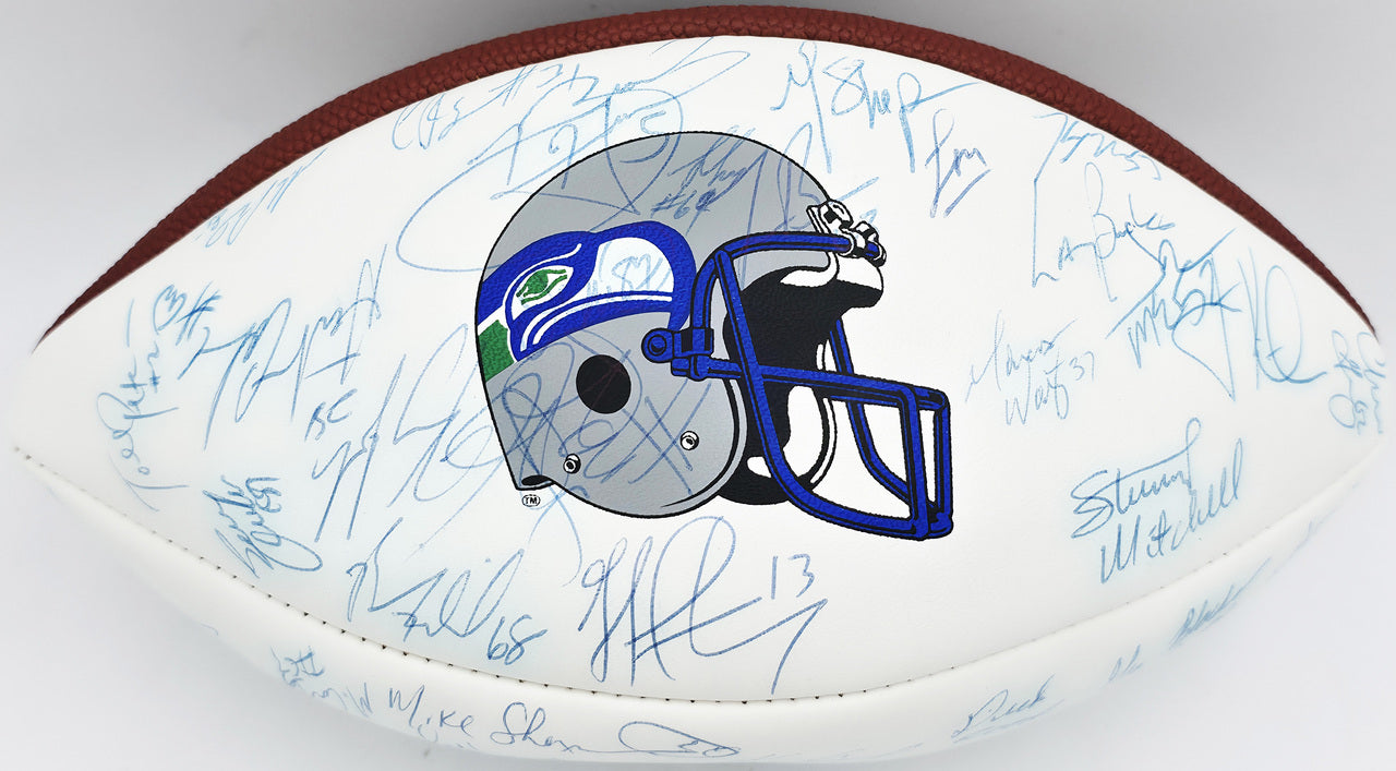 1999 Seattle Seahawks Team Autographed Football With 65 Signatures SKU #243794