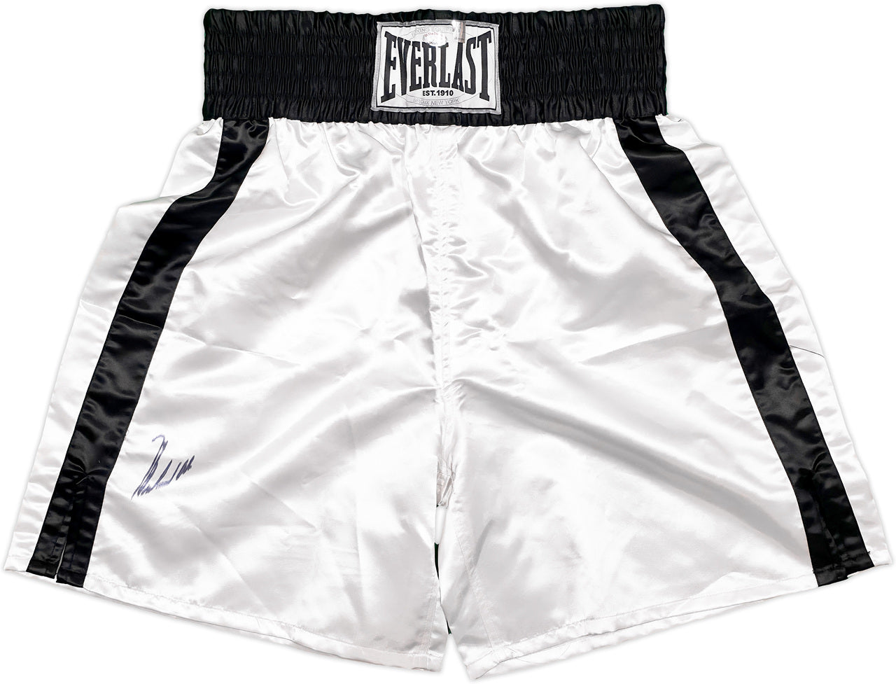 Muhammad Ali Autographed White & Black Everlast Boxing Trunks Ali Holo & PSA/DNA #3A40541