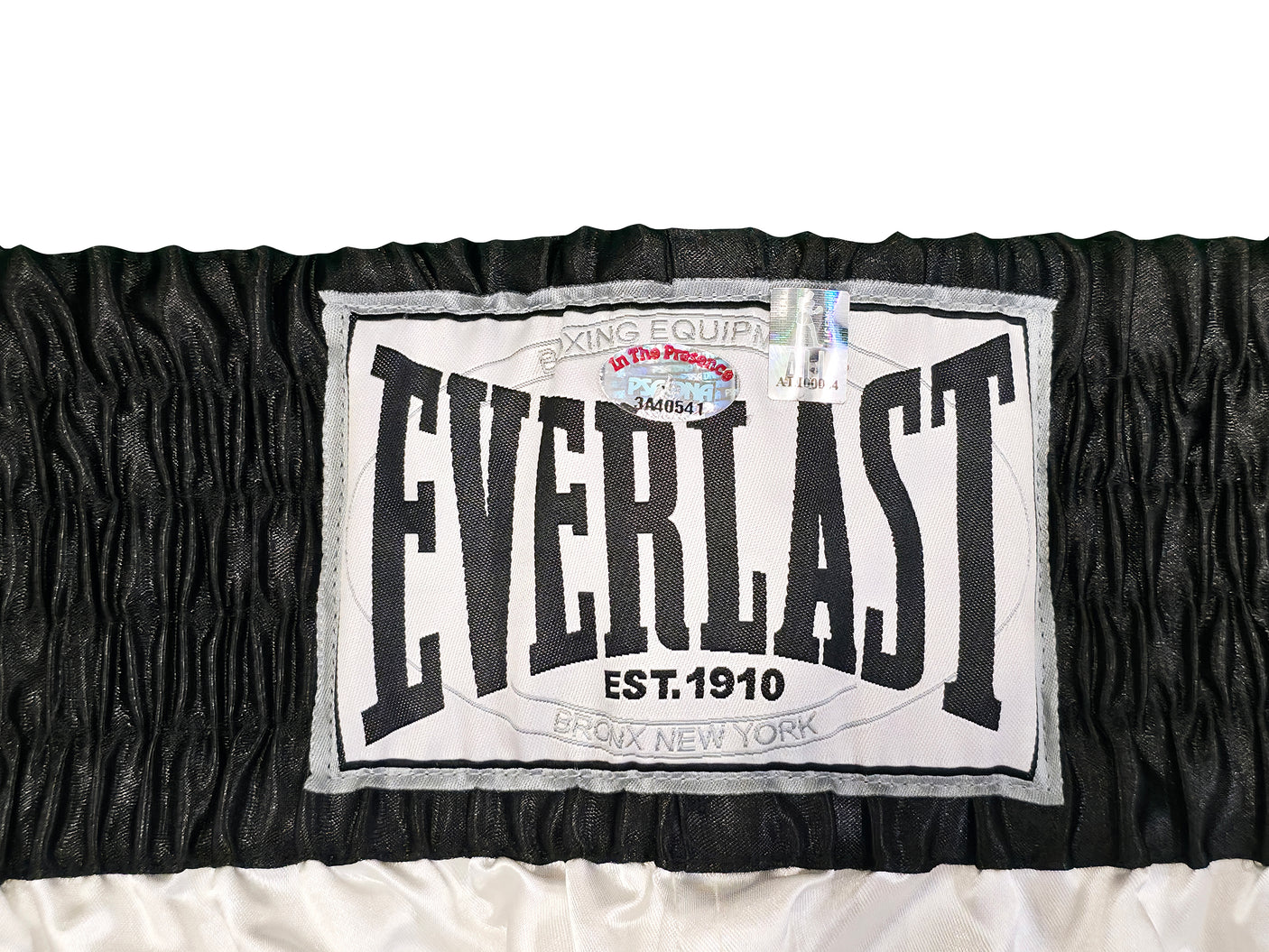 Muhammad Ali Autographed White & Black Everlast Boxing Trunks Ali Holo & PSA/DNA #3A40541