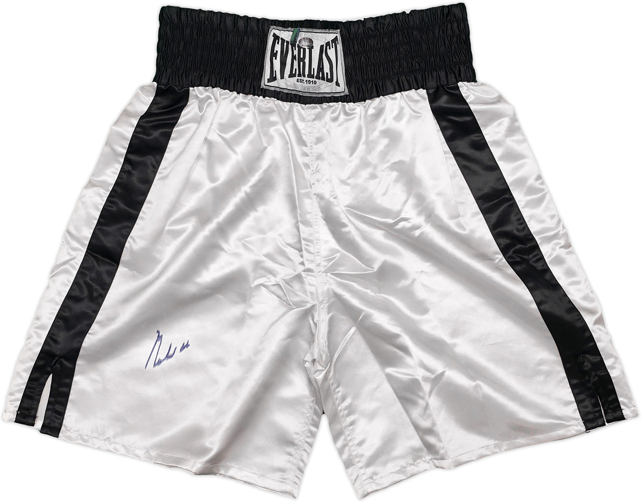 Muhammad Ali Autographed White & Black Everlast Boxing Trunks Ali Holo & PSA/DNA #3A40530