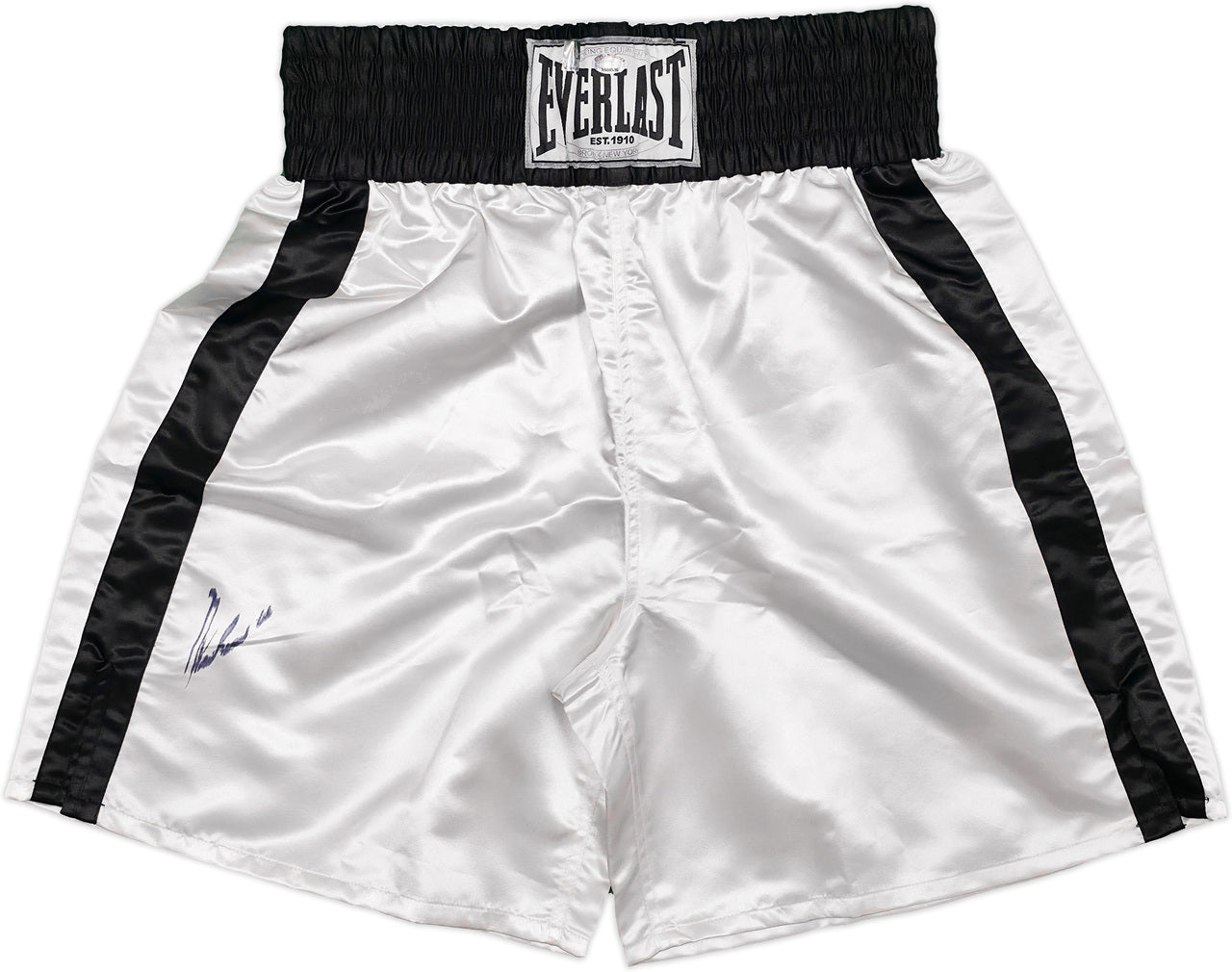 Muhammad Ali Autographed White & Black Everlast Boxing Trunks Ali Holo & PSA/DNA #3A40536