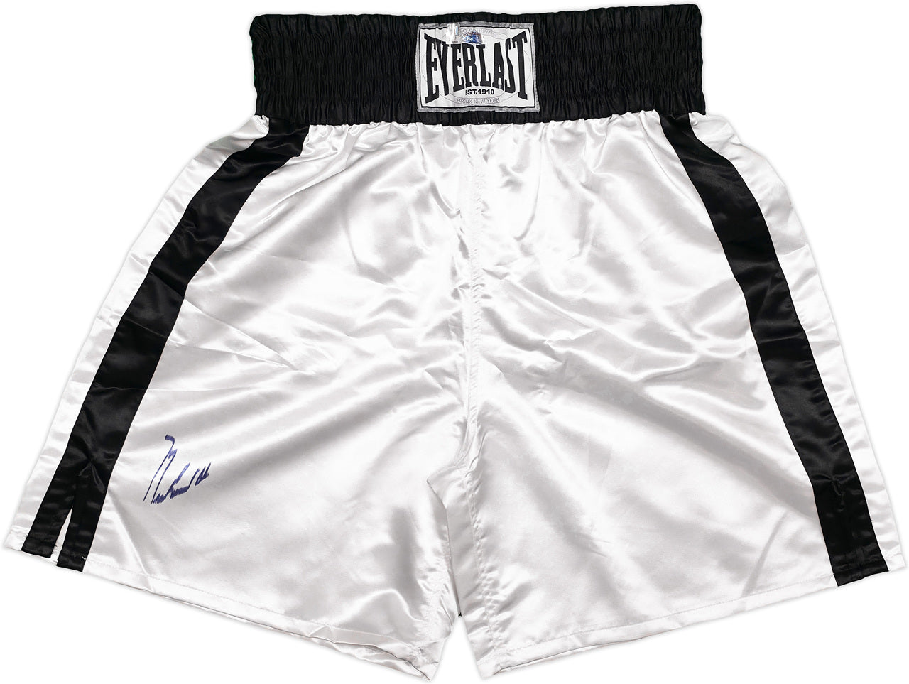 Muhammad Ali Autographed White & Black Everlast Boxing Trunks Ali Holo & PSA/DNA #3A40534