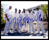 New Edition Autographed 11x14 Photo Group Signed By All 6 Beckett BAS #AC95442