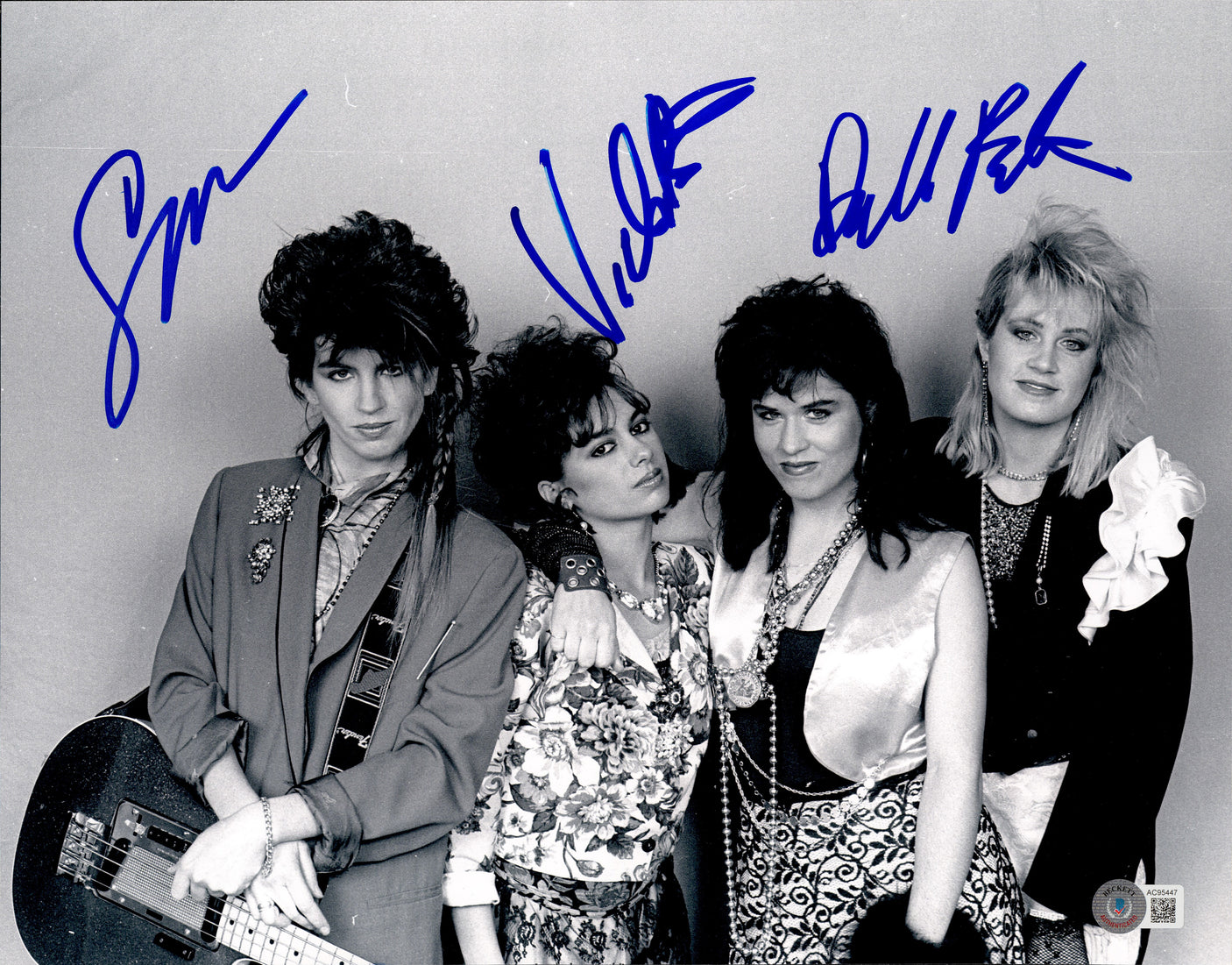 The Bangles Autographed 11x14 Photo Band With Susanna Hoffs Beckett BAS #AC95447