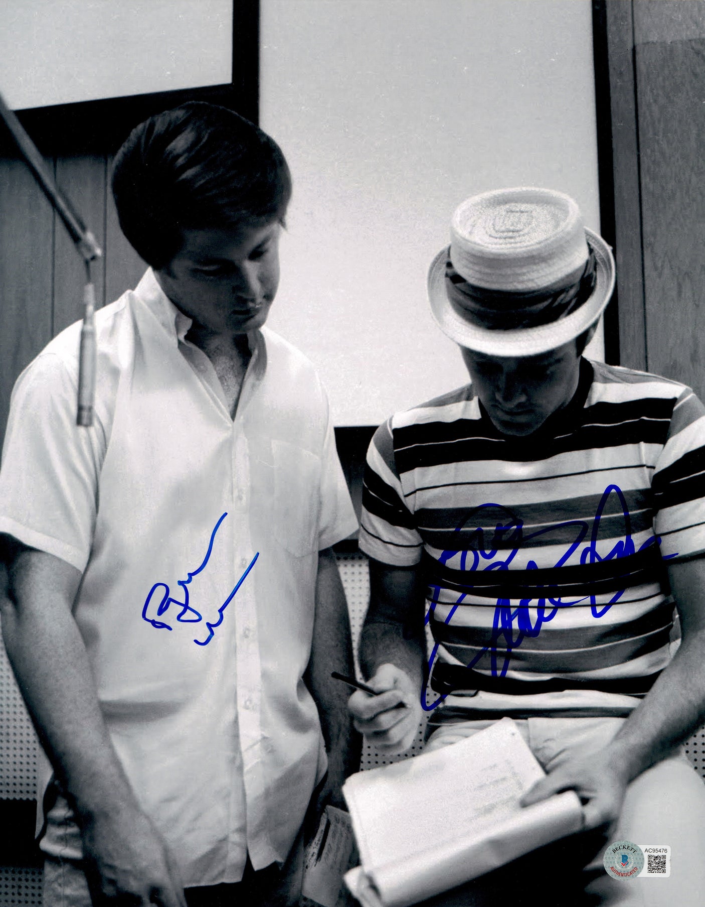 Brian Wilson & Mike Love Autographed 11x14 Photo Beach Boys Band Beckett BAS #AC95476