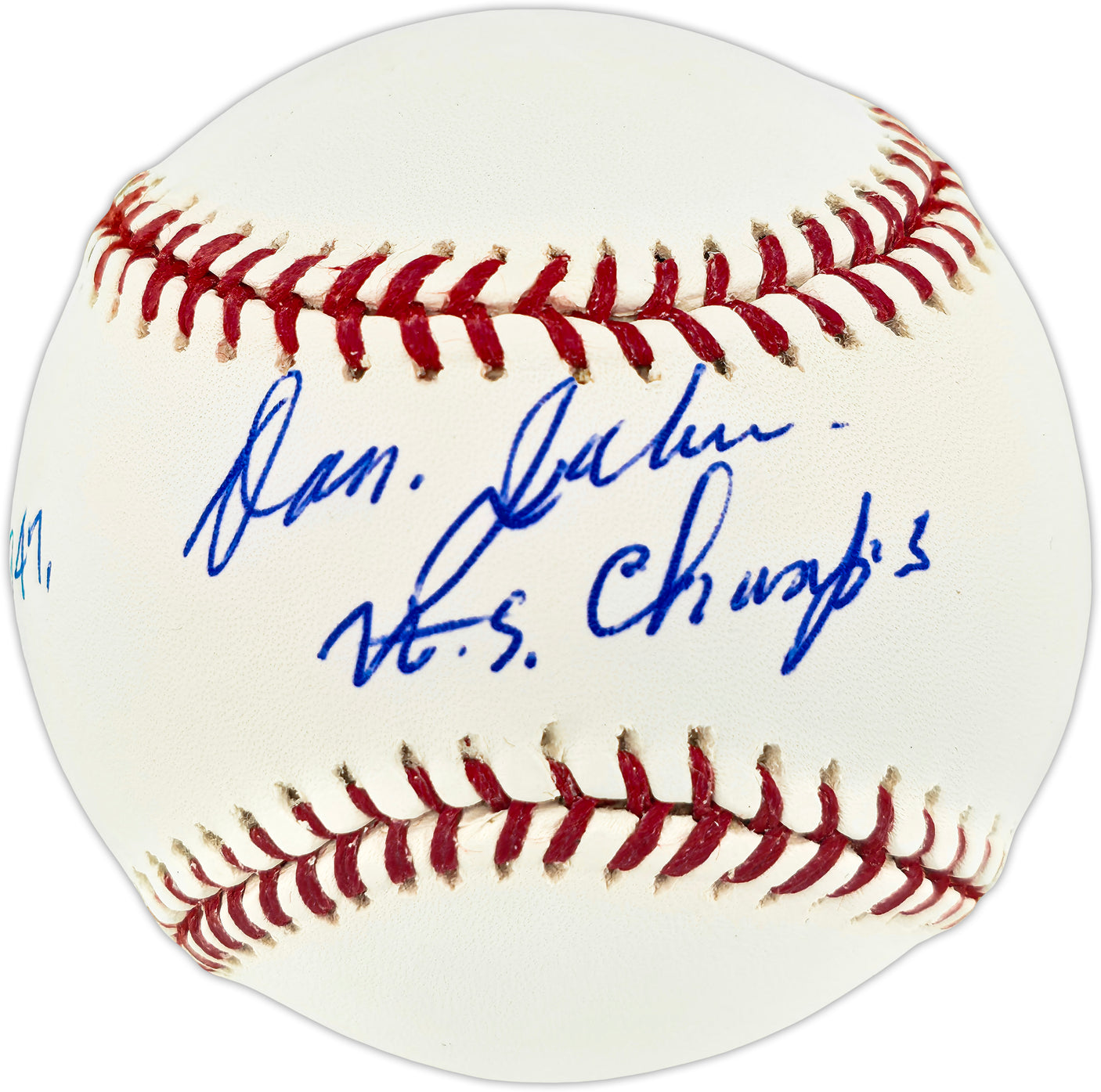 Don Johnson Autographed Official MLB Baseball New York Yankees "1947 WS Champs" Beckett BAS QR #BR51007