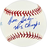 Don Johnson Autographed Official MLB Baseball New York Yankees "1947 WS Champs" Beckett BAS QR #BR51007