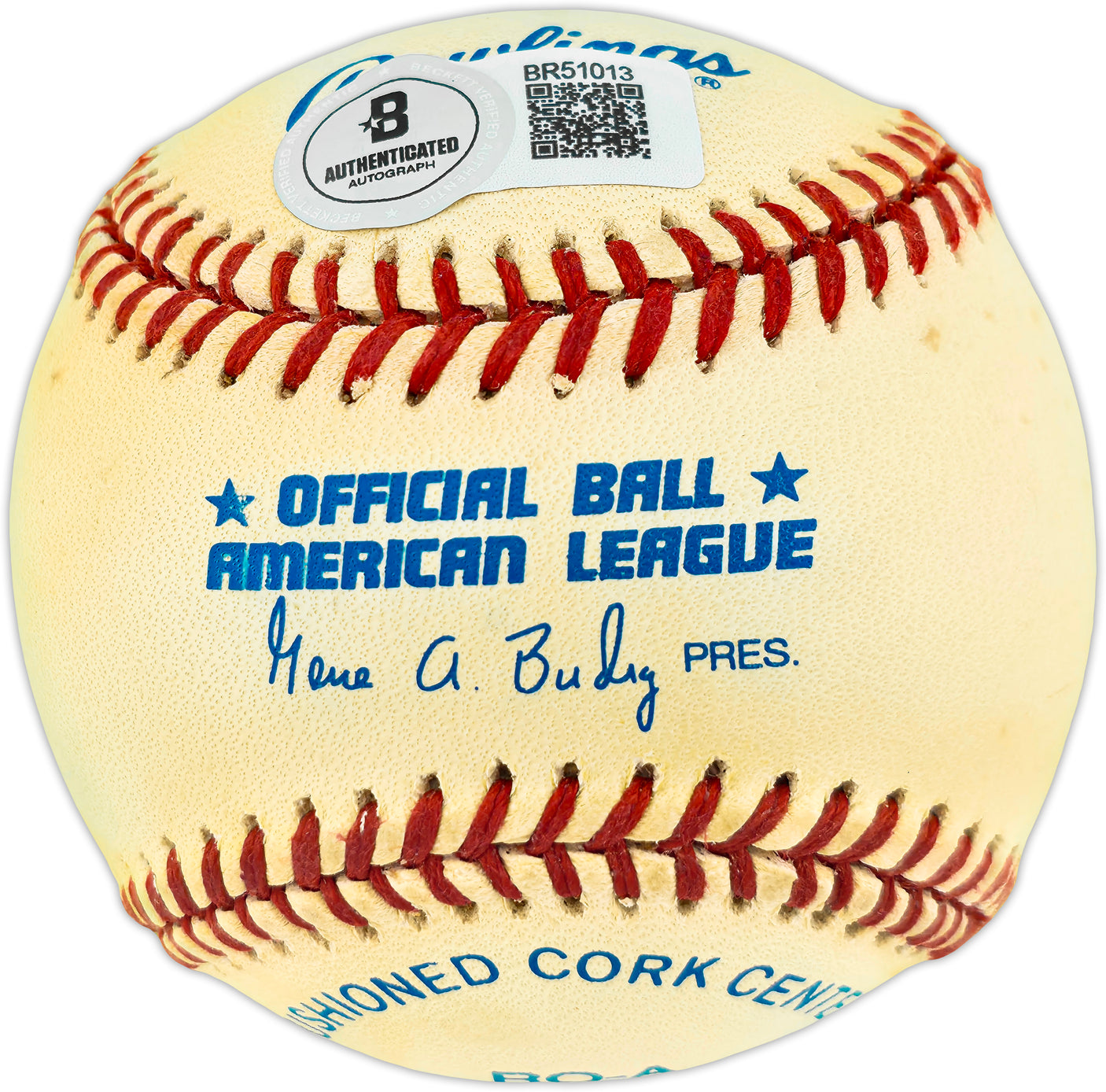 Edgar Martinez Autographed Official AL Baseball Seattle Mariners Beckett BAS QR #BR51013