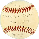 Dan Osinski Autographed Official Wilson Western Association Baseball Fort Smith Indians "2nd win May 3, 1952" Beckett BAS QR #BR51040