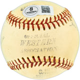 Dan Osinski Autographed Official Wilson Western Association Baseball Fort Smith Indians "2nd win May 3, 1952" Beckett BAS QR #BR51040
