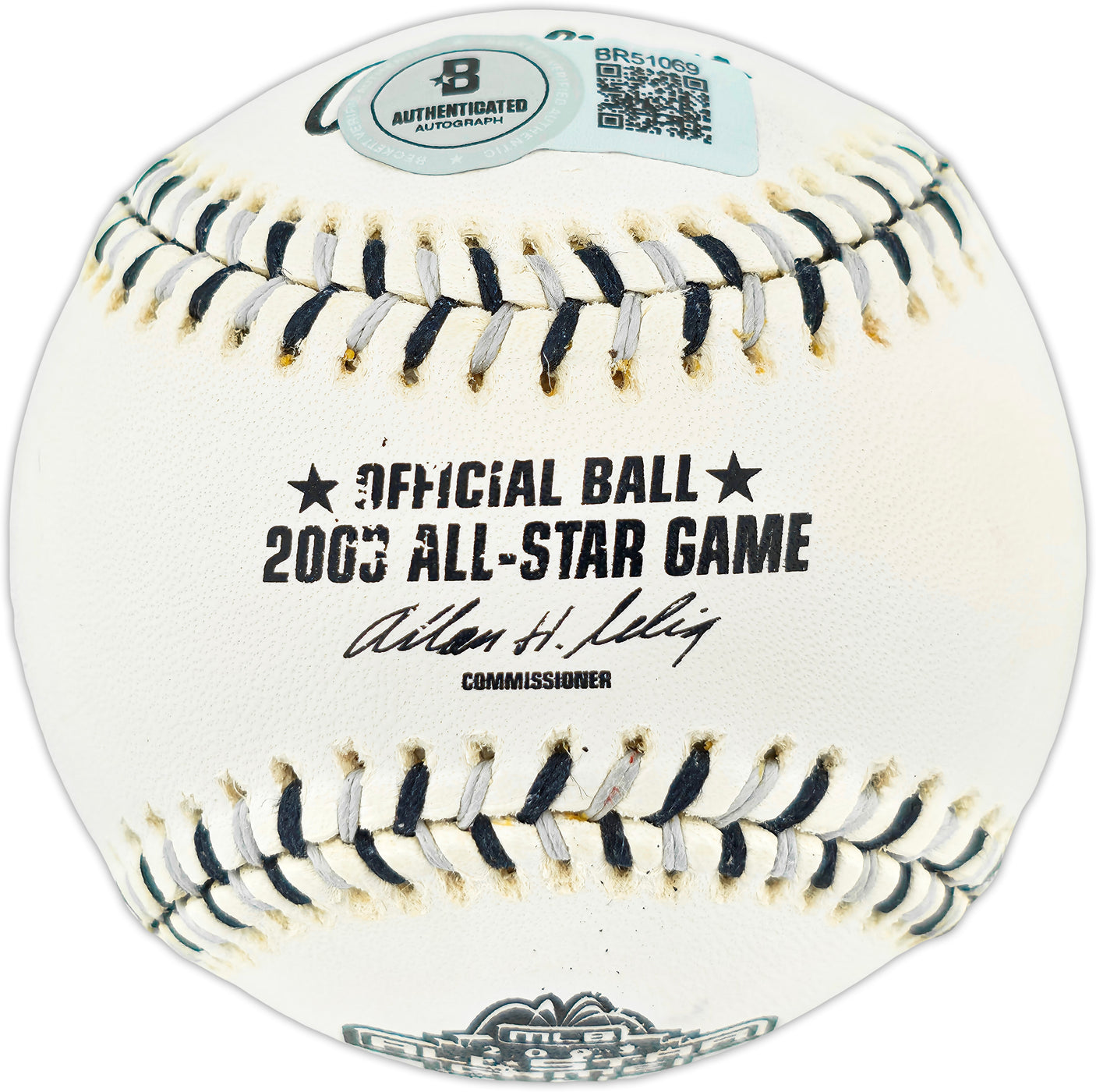 Jason Varitek Autographed Official 2003 All Star Game Logo Baseball Boston Red Sox Beckett BAS QR #BR51069