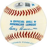 Bucky Dent Autographed Official AL Baseball New York Yankees Beckett BAS QR #BR51121