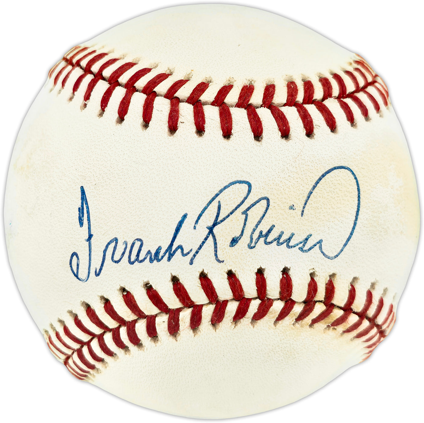 Frank Robinson Autographed Official AL Baseball Baltimore Orioles, Cincinnati Reds Beckett BAS QR #BR51123