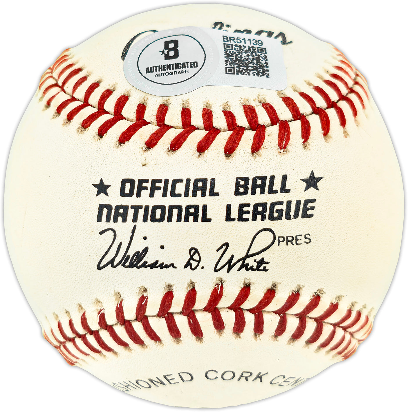 Tony Perez Autographed Official NL Baseball Cincinnati Reds Beckett BAS QR #BR51139