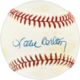 Steve Carlton Autographed Official NL Baseball Philadelphia Phillies Beckett BAS QR #BR51140