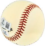 Billy Hatcher Autographed Official NL Baseball Cincinnati Reds, Chicago Cubs Beckett BAS QR #BR51150