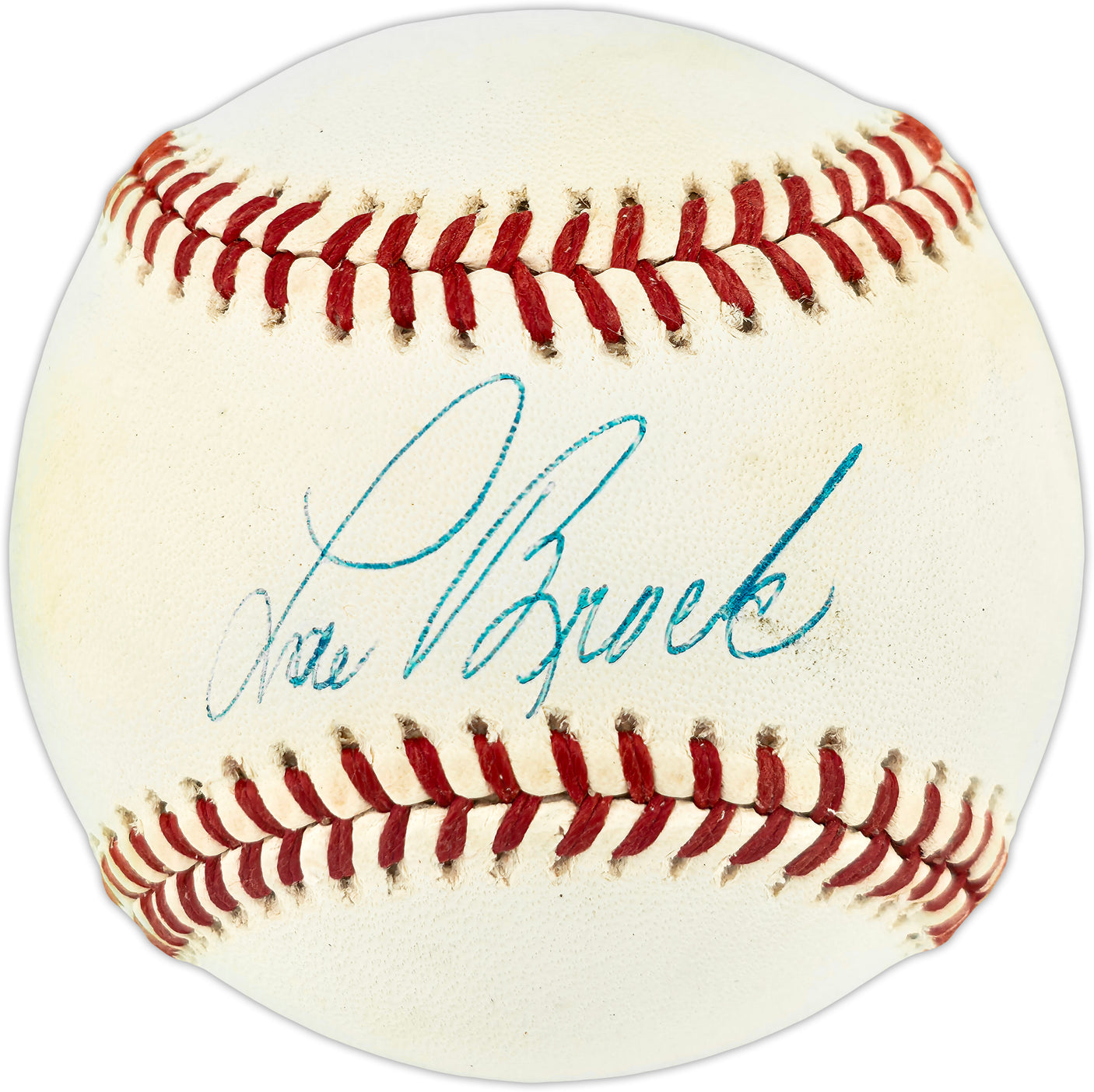 Lou Brock Autographed Official NL Baseball St. Louis Cardinals Beckett BAS QR #BR51156